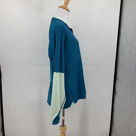 Korsa Shirt Womens XL Extra Large Multi Static Run Sports Half Zip Thumbholes - Picture 6 of 16